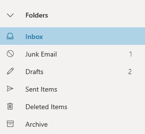 outlook mail options.