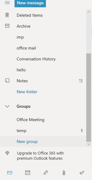 outlook mail options.