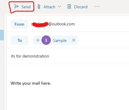 Outlook mail with new mail window.